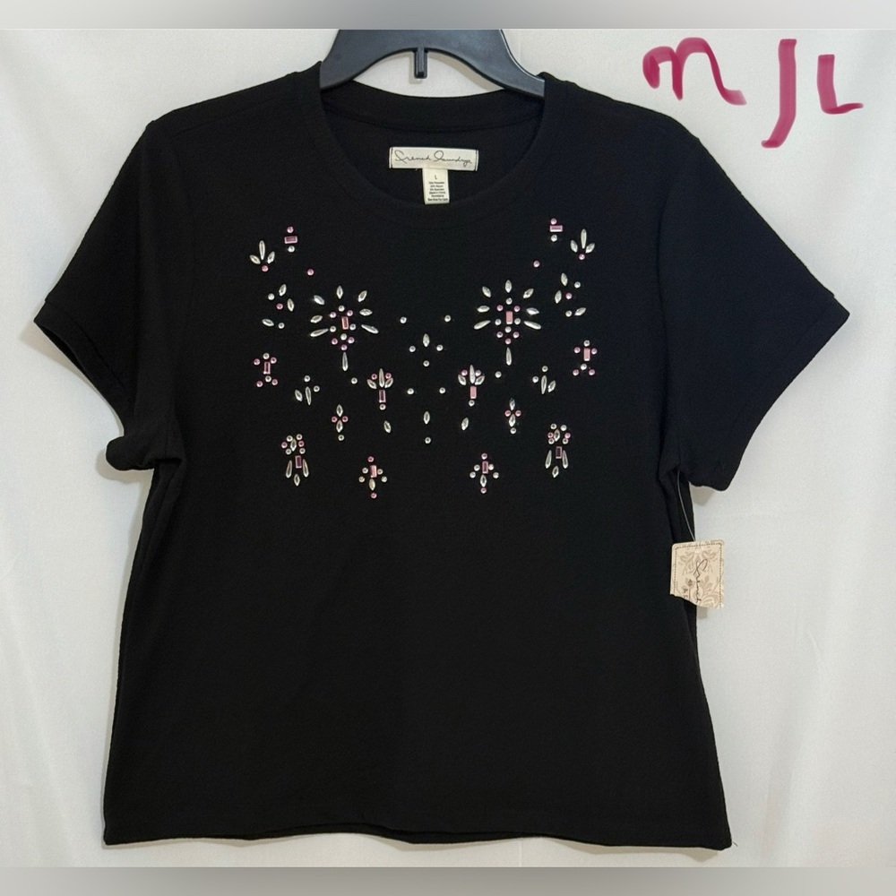 French Laundry Black Short Sleeve Tee
